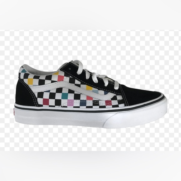 Vans Kids Black and White Old Skool ‘Party Checker’ Sneakers Size 6.5 - Picture 1 of 11